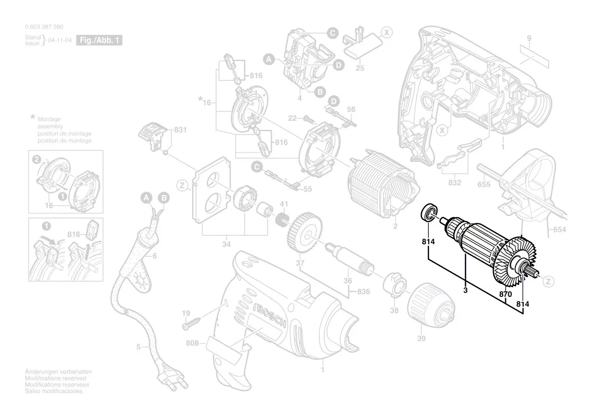 Induit BOSCH réf. 2 604 011 321
